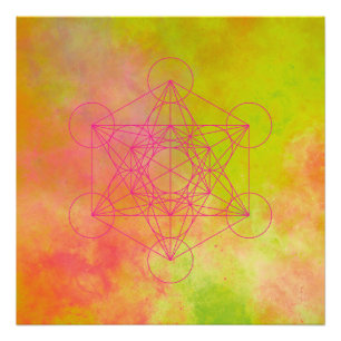 Impression Photo Métatron, chakra, zen, géométrie sacrée, ange,