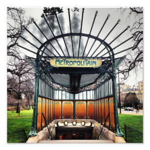 Impression Photo Métro Paris Art Nouveau Hector Guimard