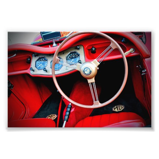 Impression Photo MG TA Classic Sports Car Intérieur (Devant)