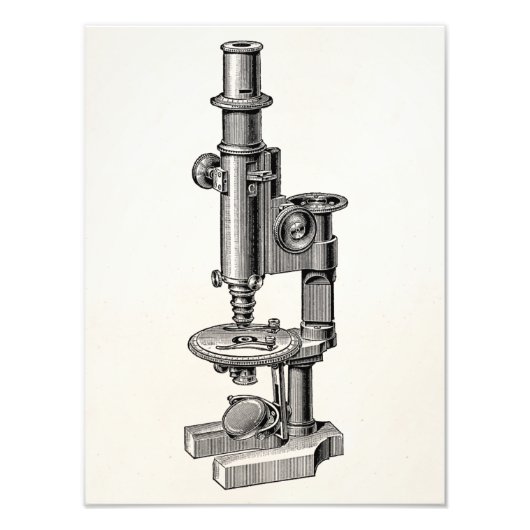 Impression Photo Microscopes vintages Vieux Microscope de science a (Devant)
