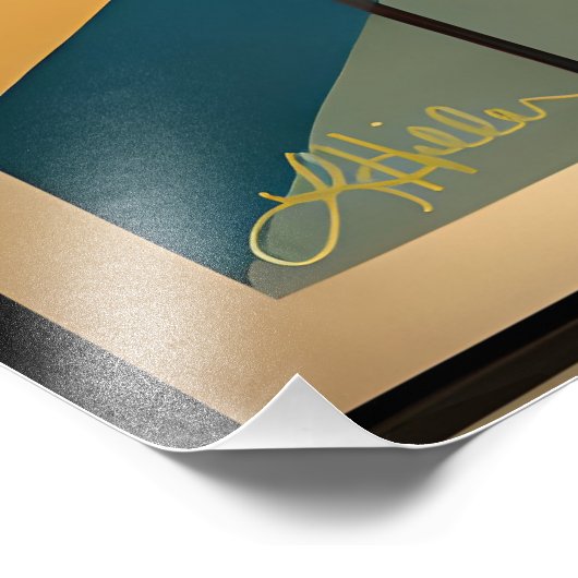 Impression Photo Mid Century Art moderne Abstrait Non conforme (Coin)