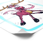 Impression Photo Mignonne cerf sur la glace Drôle Noël vacances Car (Coin)