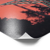 Impression Photo Mill Mountain/Roanoke Star au coucher du soleil (Coin)