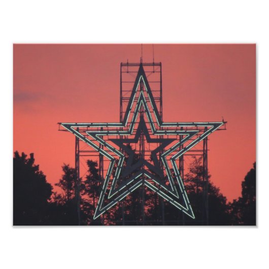 Impression Photo Mill Mountain/Roanoke Star au coucher du soleil (Devant)