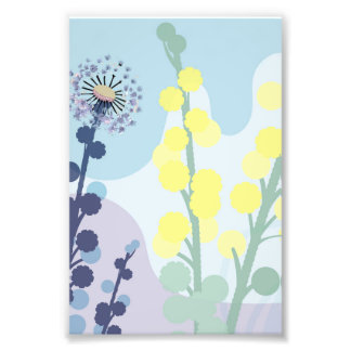 Impression Photo Mimosa doré abstrait moderne Acacia Illustratif