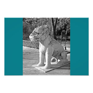 Impression Photo Ming Tombs Dragon B&W