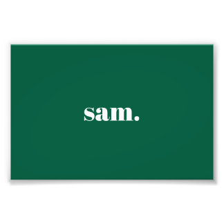 Impression Photo Minimaliste texte personnalisé gras vert
