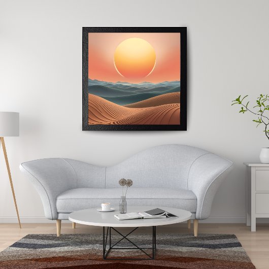 Impression Photo Mirage du coucher de soleil