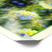 Impression Photo Miroir de fleurs d'hydrangée bleue Abstrait 8x10 (Coin)