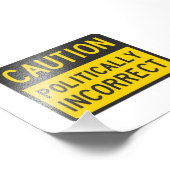 Impression Photo Mise en garde politiquement incorrecte (Coin)