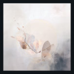 Impression Photo Misty Lake Sunrise Golden Reflection<br><div class="desc">Soft golden sunlight pierces through thick morning mist over a calm lake, creating a luminous path of reflection across the water. Tall reeds line the shore while distant trees fade into the haze, and the sky blends warm peach and rose tones into pale blue-gray. The composition radiates profound stillness, gentle...</div>