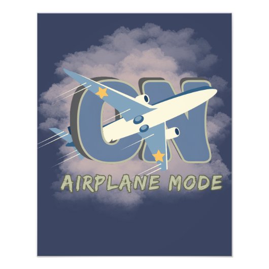 Impression Photo Mode Avion ACTIVÉ – Déco Murale de Voyage (Devant)