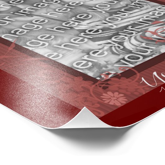 Impression Photo Modèle de cadre de conception florale (Coin)