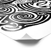 Impression Photo Modèle de tatouage tribal Maori Moko antique. (Coin)