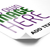 IMPRESSION PHOTO MODÈLE DE TEXTE D'IMAGE BLANCHE SIMPLE MODERNE (Coin)