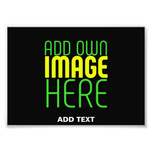 IMPRESSION PHOTO MODÈLE DE TEXTE D'IMAGE NOIRE SIMPLE ET MODERNE (Devant)