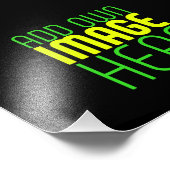 IMPRESSION PHOTO MODÈLE DE TEXTE D'IMAGE NOIRE SIMPLE ET MODERNE (Coin)