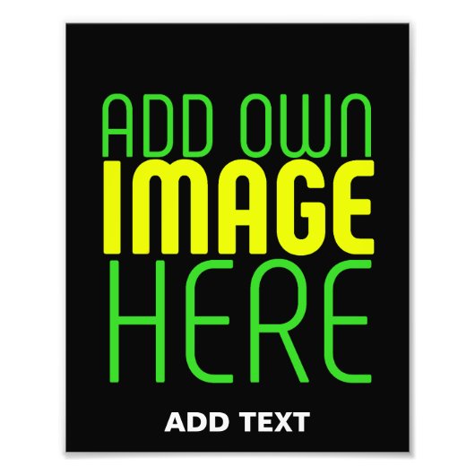IMPRESSION PHOTO MODELE DE TEXTE D'IMAGE NOIRE SIMPLE ET MODIFIABLE (Devant)