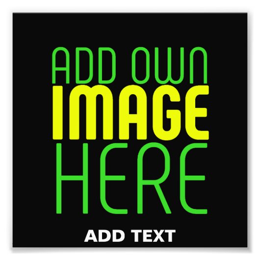 IMPRESSION PHOTO MODELE DE TEXTE D'IMAGE NOIRE SIMPLE ET MODIFIABLE (Devant)