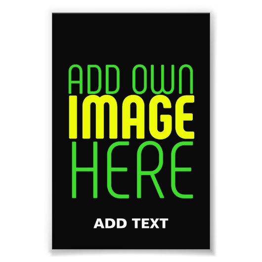 IMPRESSION PHOTO MODELE DE TEXTE D'IMAGE NOIRE SIMPLE ET MODIFIABLE (Devant)
