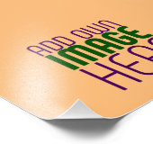 IMPRESSION PHOTO MODELE DE TEXTE D'IMAGE ORANGE PECHE ÉDITABLE MODE (Coin)