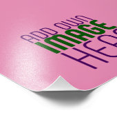 IMPRESSION PHOTO MODELE DE TEXTE D'IMAGE ROSE CHAUD MIGNON ÉDITABLE (Coin)