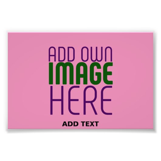 IMPRESSION PHOTO MODELE DE TEXTE D'IMAGE ROSE CHAUD MIGNON ÉDITABLE (Devant)