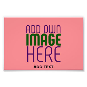 IMPRESSION PHOTO MODELE DE TEXTE D'IMAGE ROSE SAUMON ÉDITABLE MODER