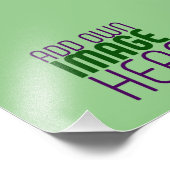 IMPRESSION PHOTO MODELE DE TEXTE D'IMAGE VERT MENTHE ÉDITABLE MODER (Coin)