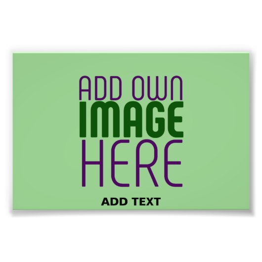 IMPRESSION PHOTO MODELE DE TEXTE D'IMAGE VERT MENTHE ÉDITABLE MODER (Devant)