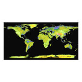 Impression Photo Modèle d'élévation numérique des continents sur Ea (Devant)