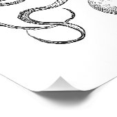 Impression Photo Modèle Octopus vintage (Coin)