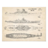 Impression Photo Modèle USS MISSOURI (Devant)