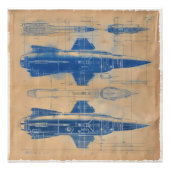 Impression Photo Modèle vintage de fusée (Devant)