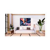 Impression Photo Moderne Abstrait 3D Metallic Blue, Peach et Pink