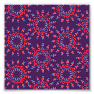Impression Photo Moderne Cœurs Urbains Motif Violet