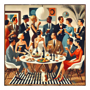 Impression Photo Moderne Du Milieu Du Siècle Le Martini Intellectue