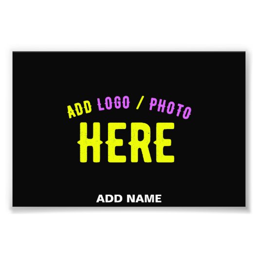 IMPRESSION PHOTO MODERNE ET MODERNE PERSONNALISABLE NOIR VÉRIFIÉ (Devant)