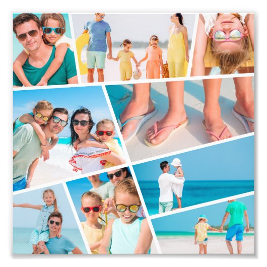 Impression Photo Moderne Simple Amusement Personnalisé 9 Images Col (Devant)