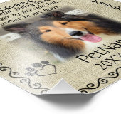 Impression Photo Mon Ami Fidèle Pet Sympathie Custom Burlap (Coin)