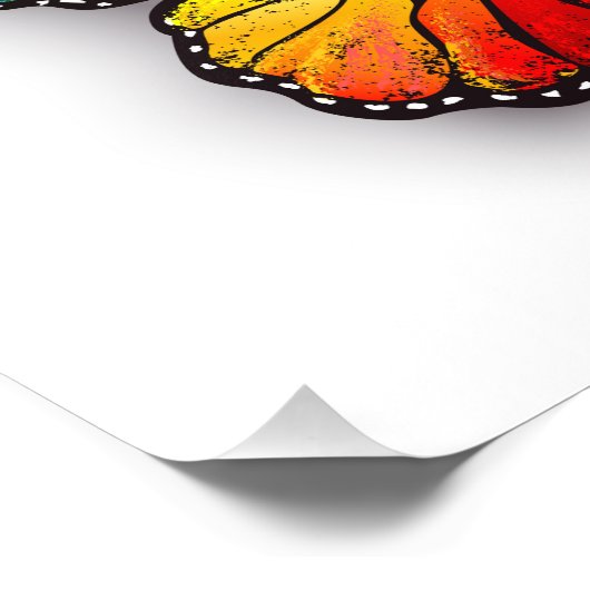 Impression Photo Monarque papillon arc-en-ciel (Coin)