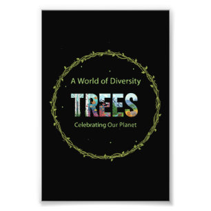 Impression Photo Monde de la diversité ARBRES   Célébrons notre pla