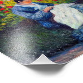 Impression Photo Monet mère et enfant dans le jardin (Coin)