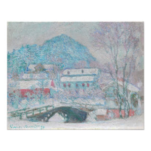 Impression Photo Monet - Norvège, Village de Sandviken dans la neig