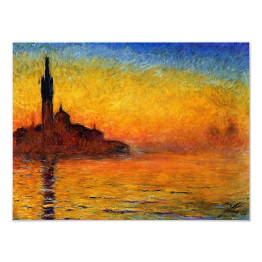 Impression Photo Monet - Twilight Venice, art célèbre, (Devant)