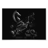 Impression Photo Monochrom d'échecs dramatique (Devant)