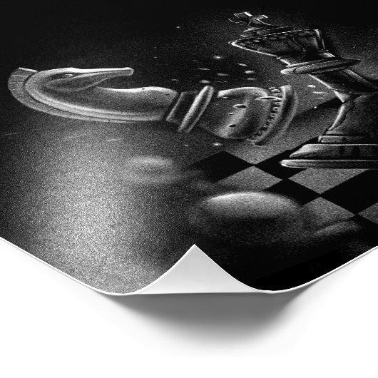 Impression Photo Monochrom d'échecs dramatique (Coin)