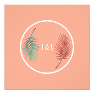 Impression Photo Monogramme élégant de mariage classique stylisé "J