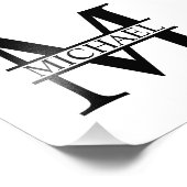 Impression Photo Monogramme et nom personnalisés (Coin)