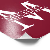 Impression Photo Monogramme et nom personnalisés (Coin)